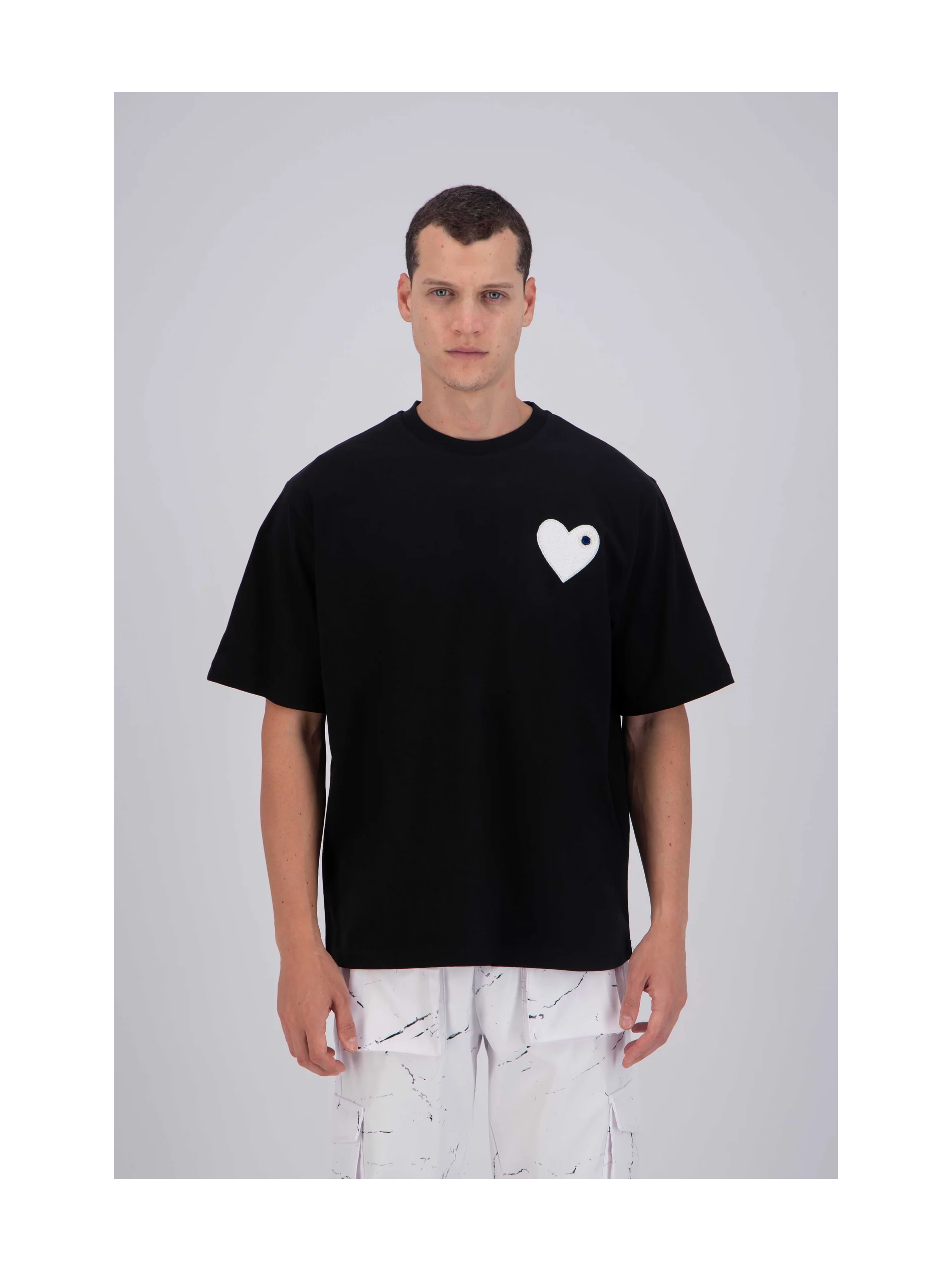 T-shirt ADJ PARIS "COEUR CHIC" NOIR