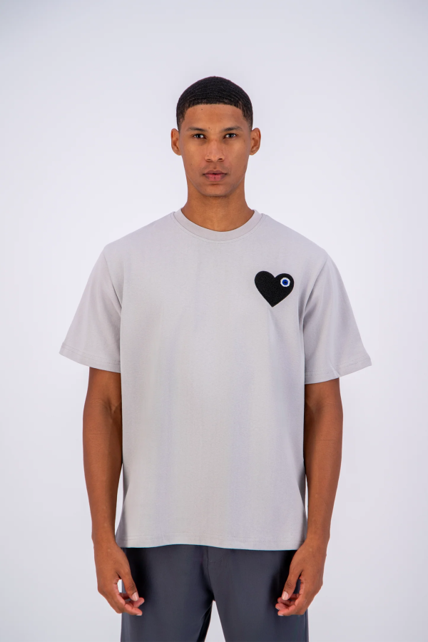 T-shirt ADJ PARIS "COEUR CHIC" GRIS