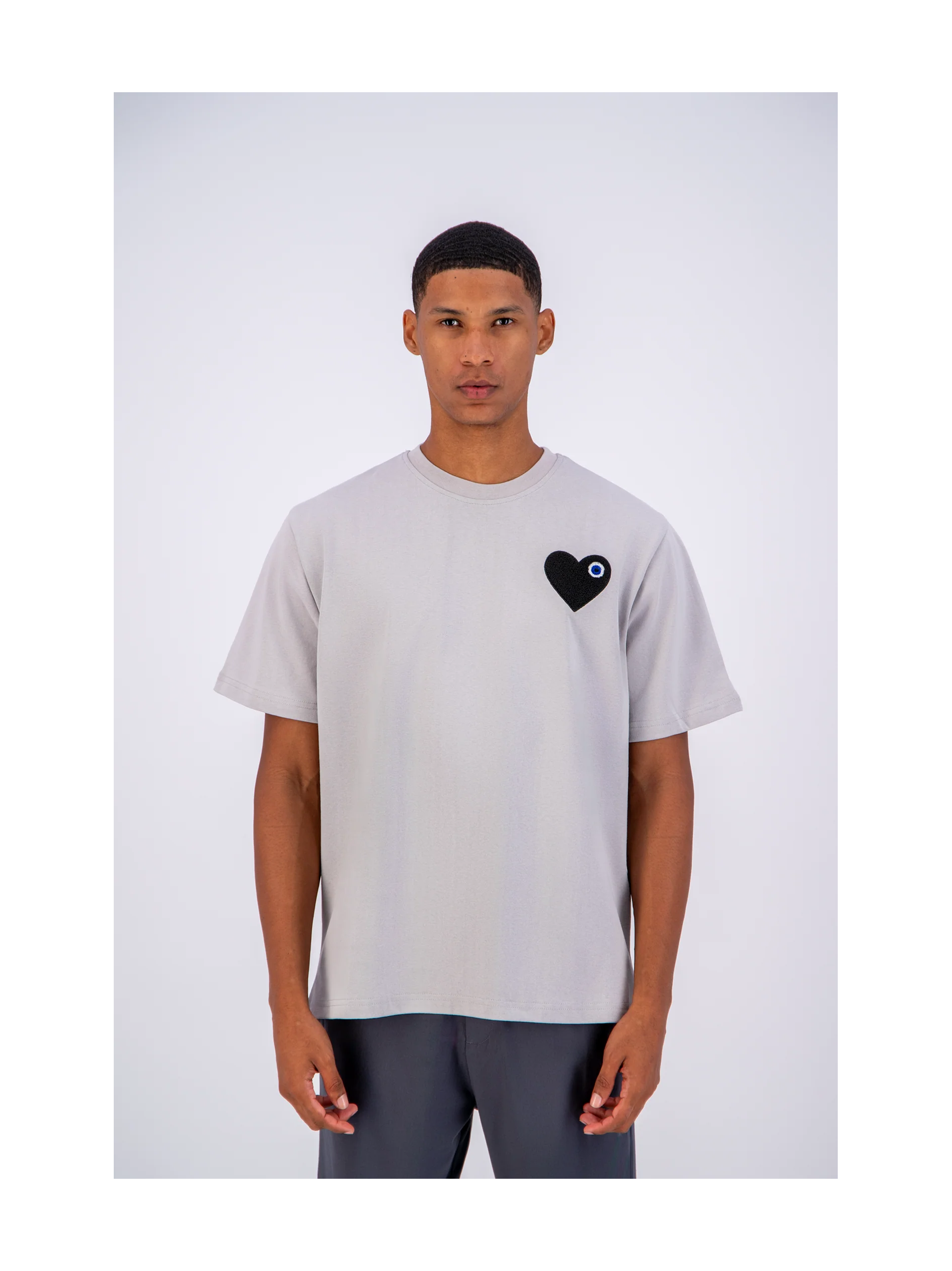 T-shirt ADJ PARIS "COEUR CHIC" GRIS