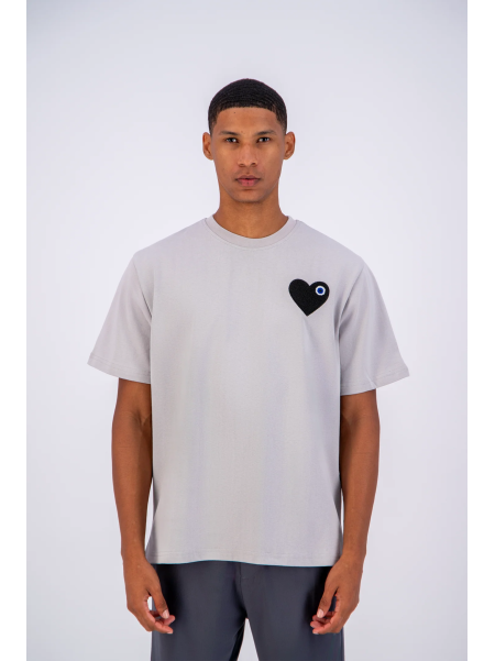 T-shirt ADJ PARIS "COEUR CHIC" GRIS