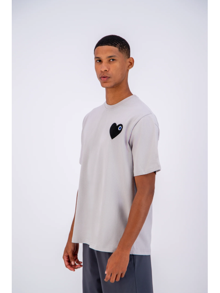 T-shirt ADJ PARIS "COEUR CHIC" GRIS