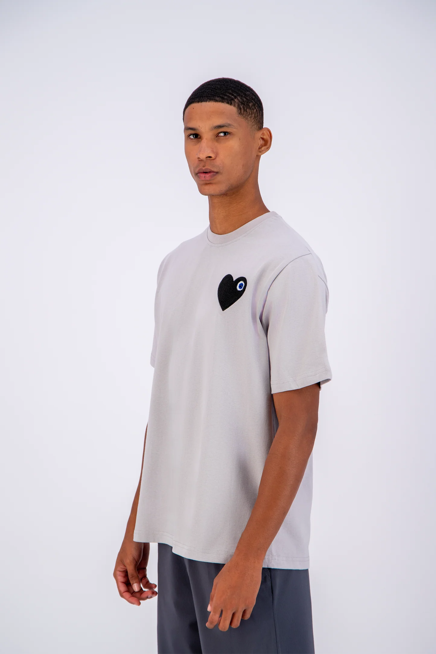 T-shirt ADJ PARIS "COEUR CHIC" GRIS