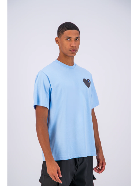 T-shirt ADJ PARIS "COEUR CHIC" BLEU CIEL