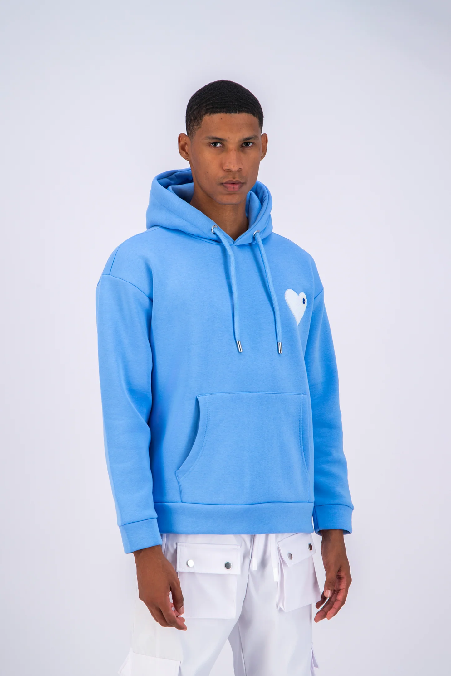 Hoodie ADJ PARIS "COEUR CHIC" BLEU