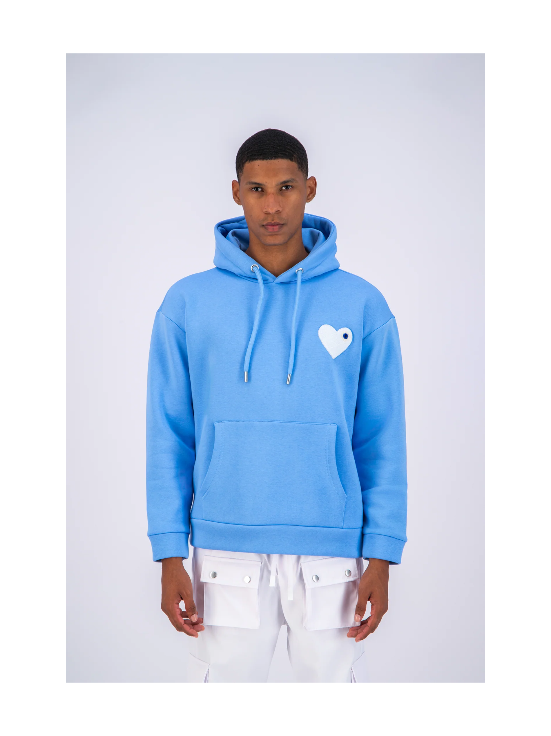 Hoodie ADJ PARIS "COEUR CHIC" BLEU