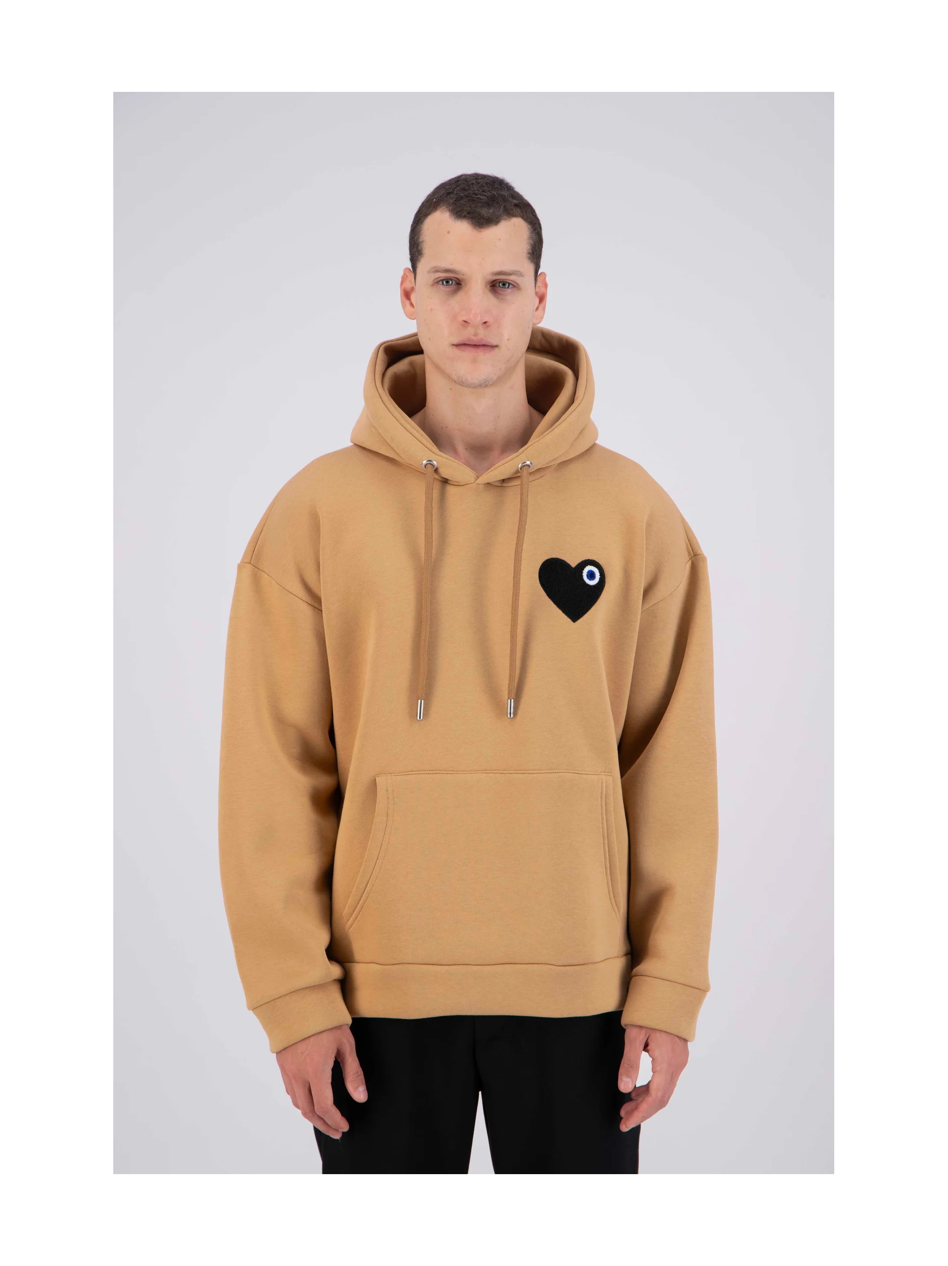Hoodie ADJ PARIS "COEUR CHIC" CAMEL