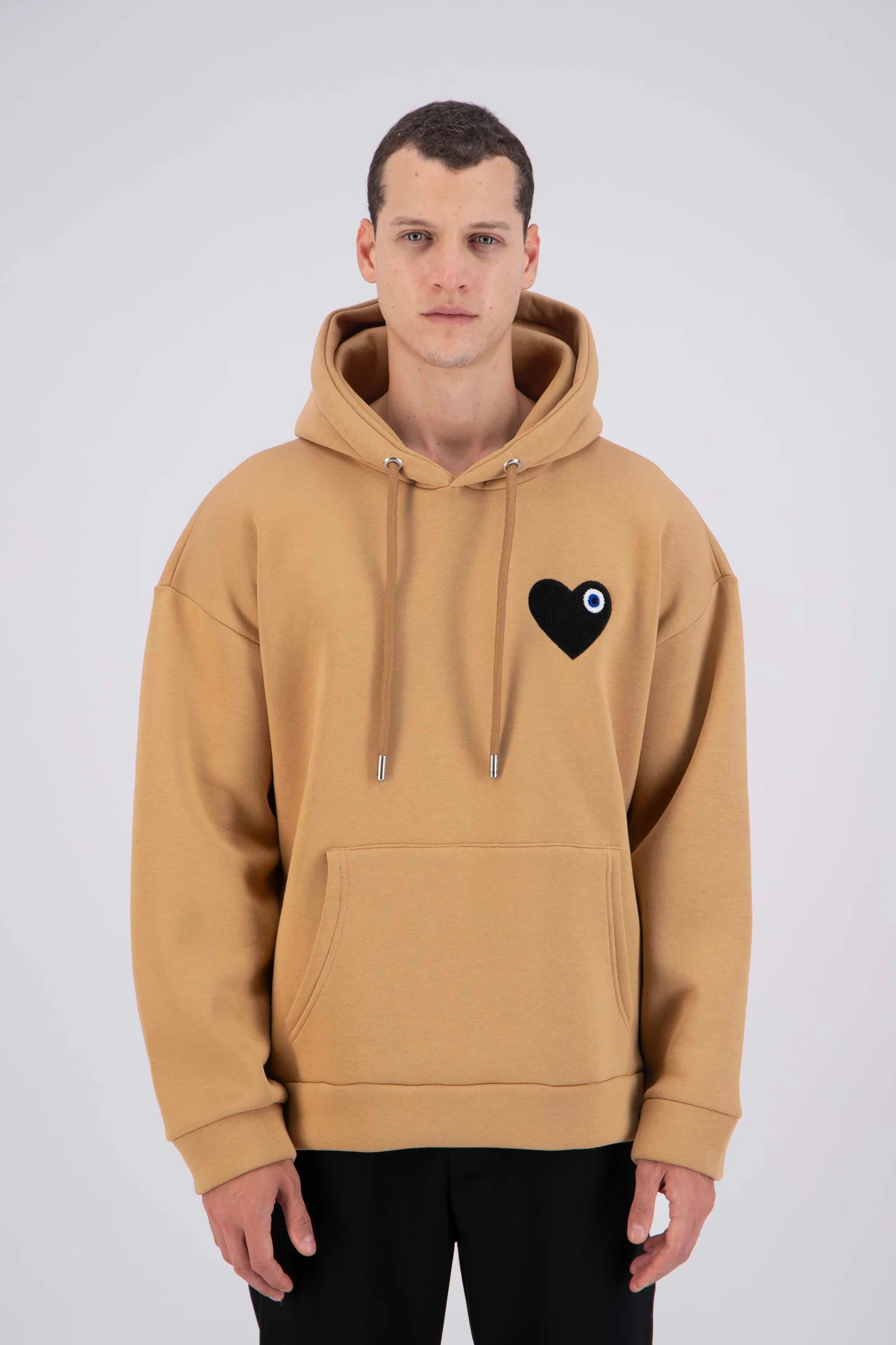 Hoodie ADJ PARIS "COEUR CHIC" CAMEL