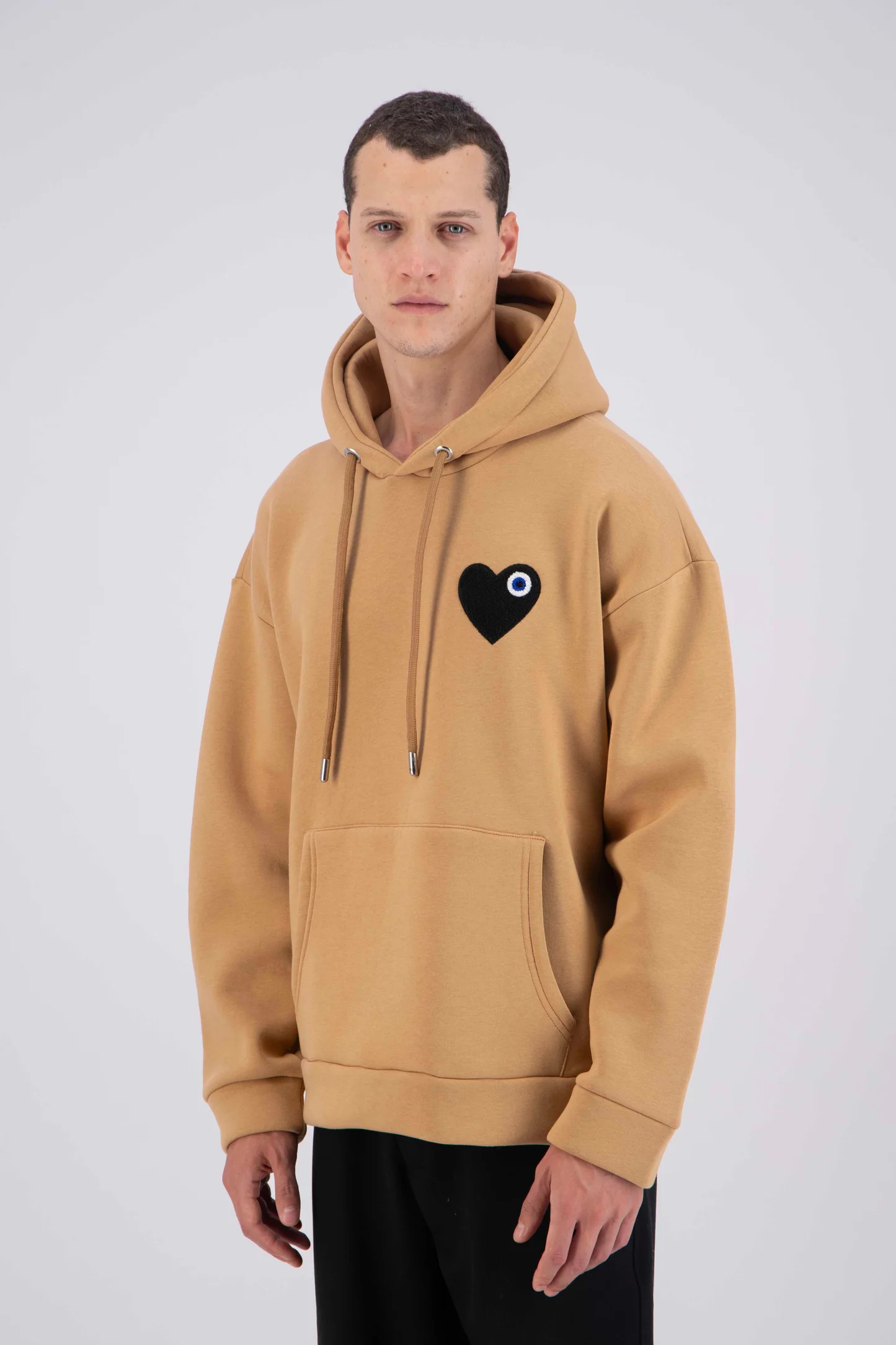 Hoodie ADJ PARIS "COEUR CHIC" CAMEL