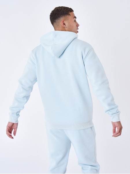SWEAT À CAPUCHE SIGNATURE BLEU CIEL