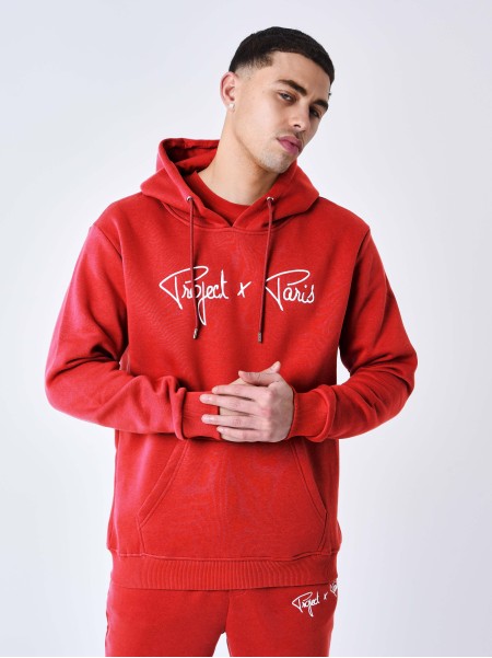 SWEAT À CAPUCHE SIGNATURE ROUGE