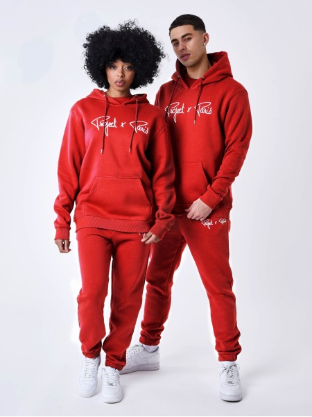 SWEAT À CAPUCHE SIGNATURE ROUGE