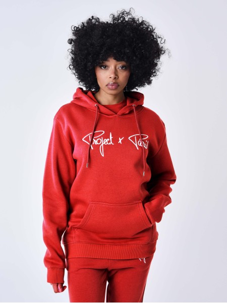 SWEAT À CAPUCHE SIGNATURE ROUGE