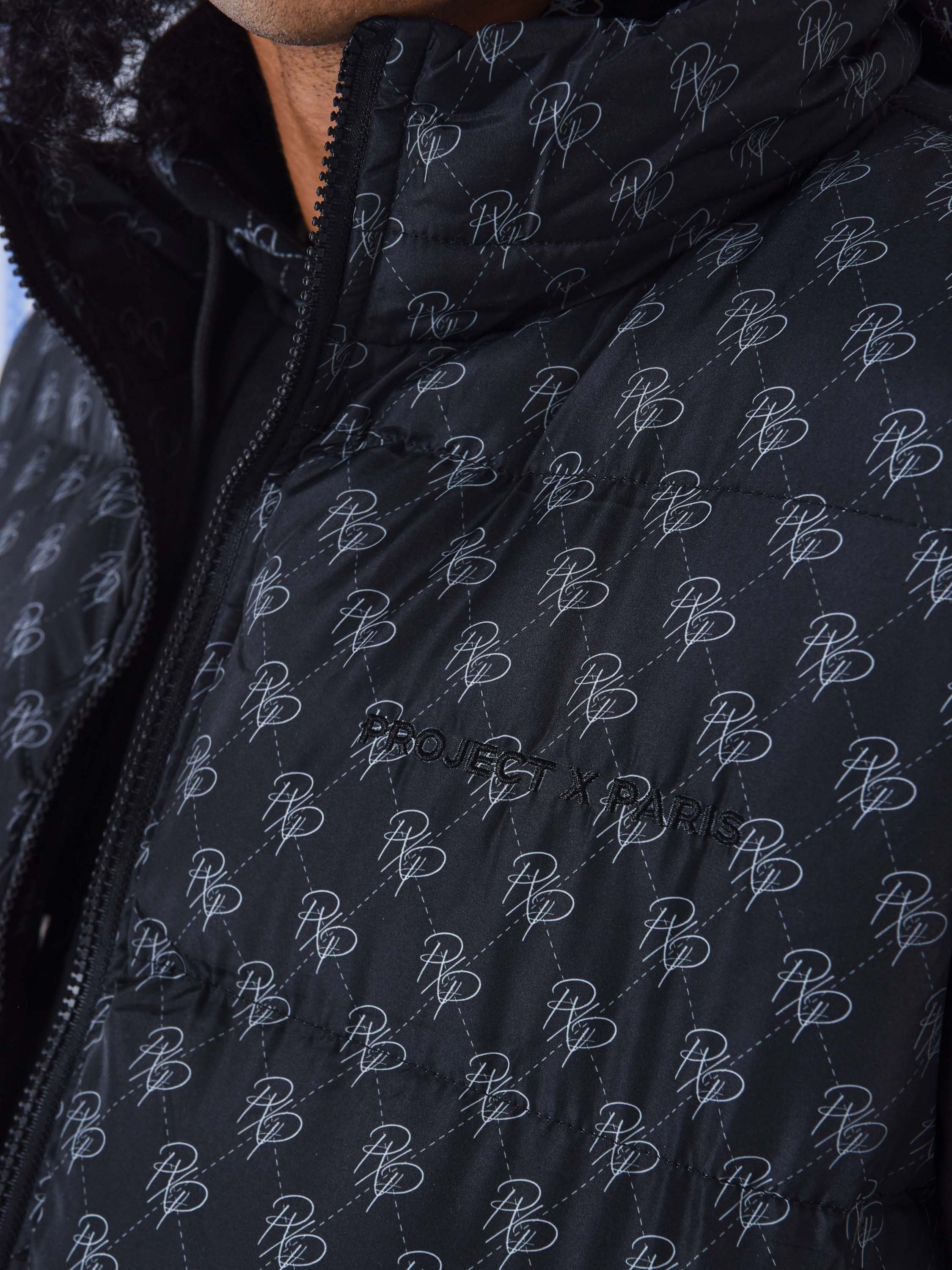 DOUDOUNE SANS MANCHES ALL OVER MONOGRAMME
