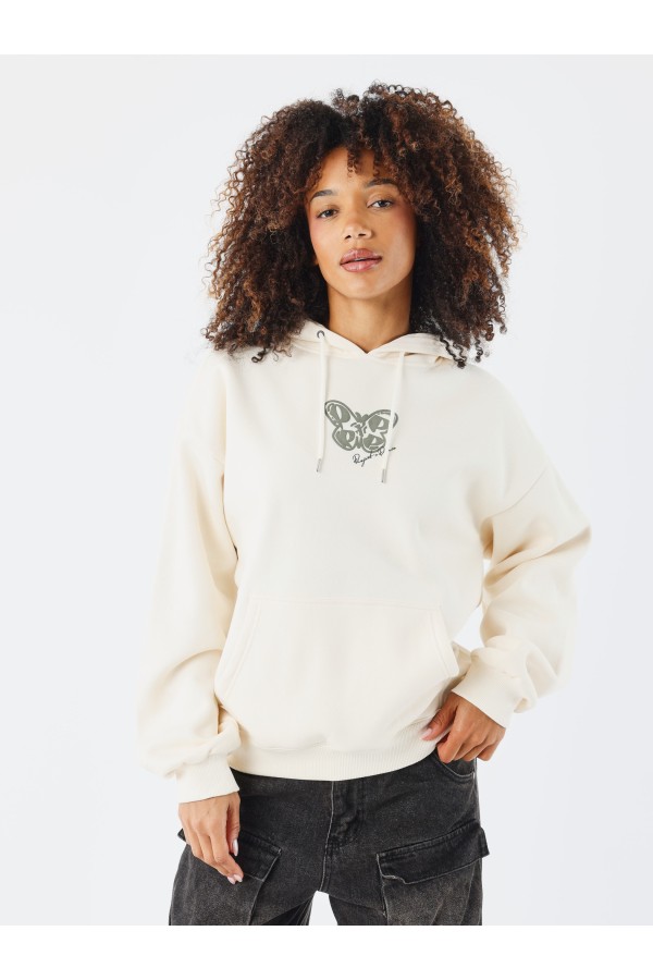SWEAT À CAPUCHE PAPILLON