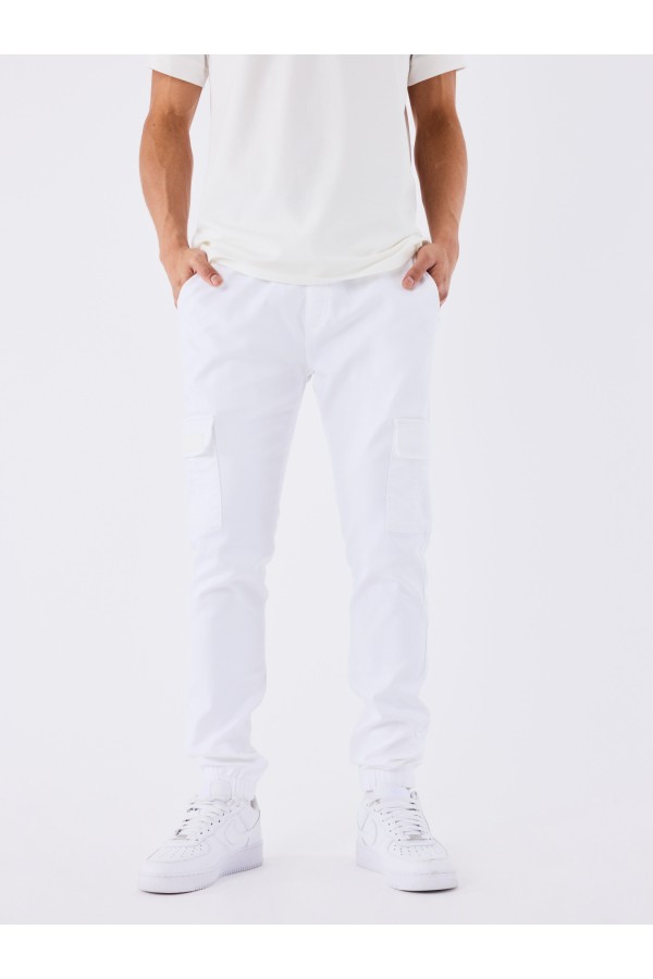 PANTALON CARGO BLANC