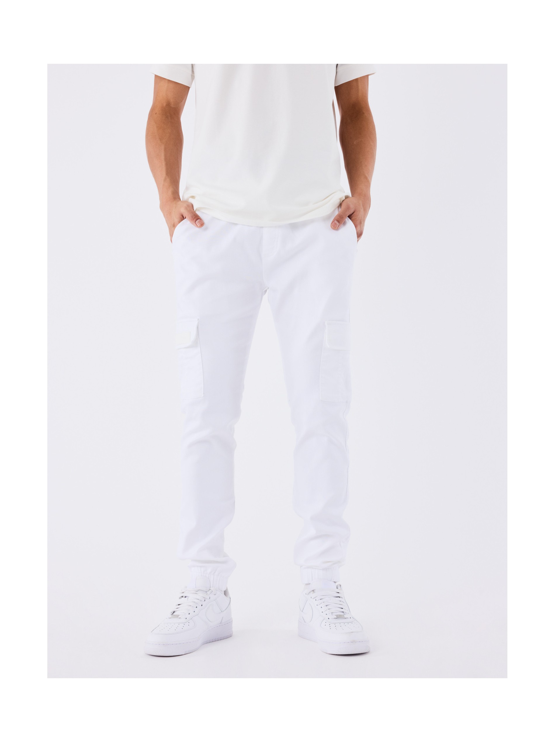 PANTALON CARGO BLANC