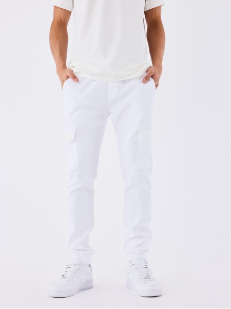PANTALON CARGO BLANC
