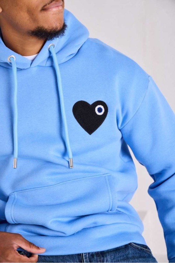 CŒUR CHIC HOODIE BLEU CIEL