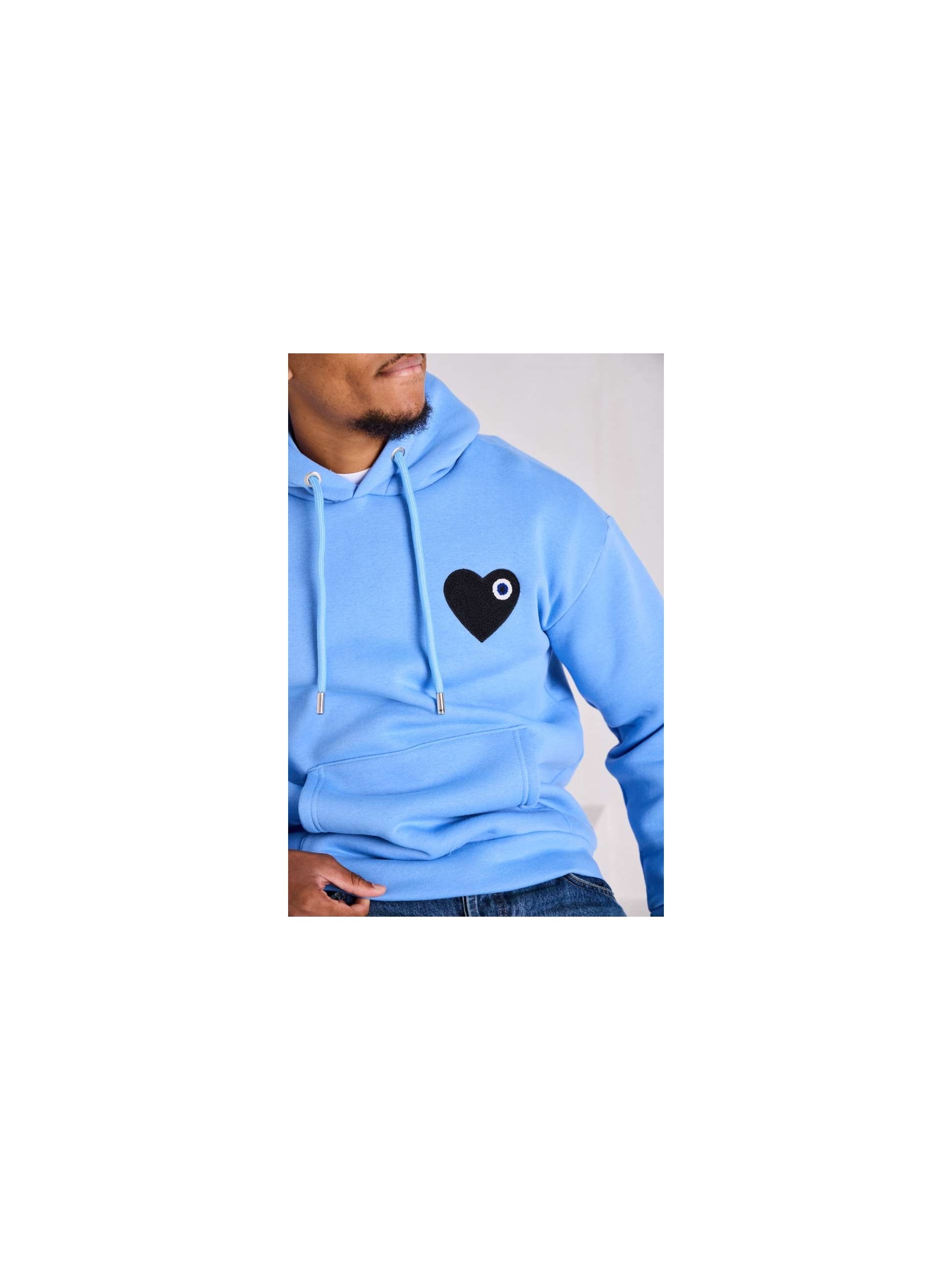 CŒUR CHIC HOODIE BLEU CIEL