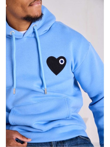 CŒUR CHIC HOODIE BLEU CIEL
