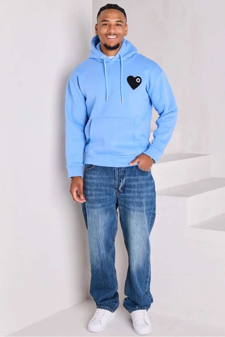 CŒUR CHIC HOODIE BLEU CIEL