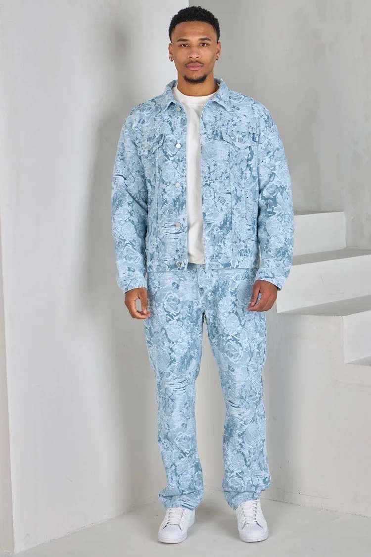 Veste en jean bleu clair John ,H