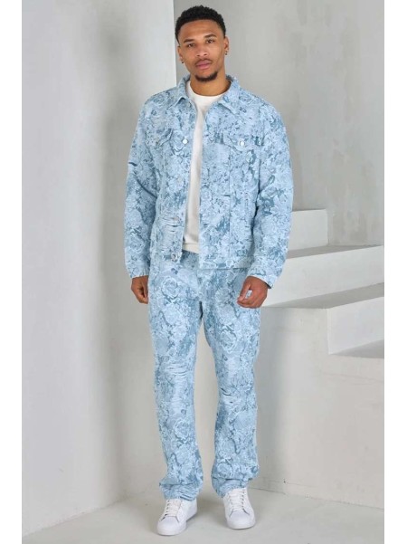 Veste en jean bleu clair John ,H