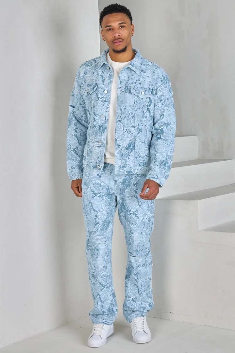 Veste en jean bleu clair John ,H