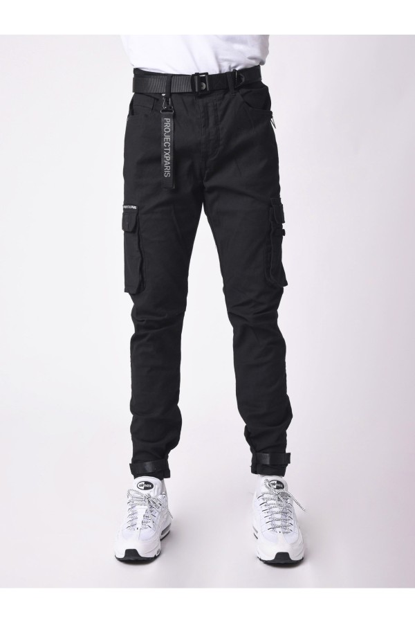 JEAN CARGO POCHES ET SANGLE DE RESSERREMENT EN BAS
