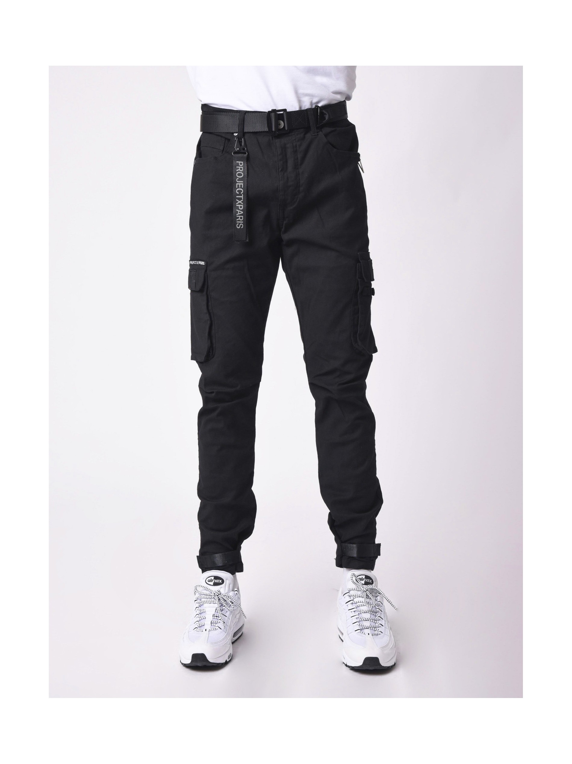 JEAN CARGO POCHES ET SANGLE DE RESSERREMENT EN BAS