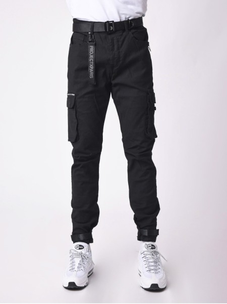 JEAN CARGO POCHES ET SANGLE DE RESSERREMENT EN BAS