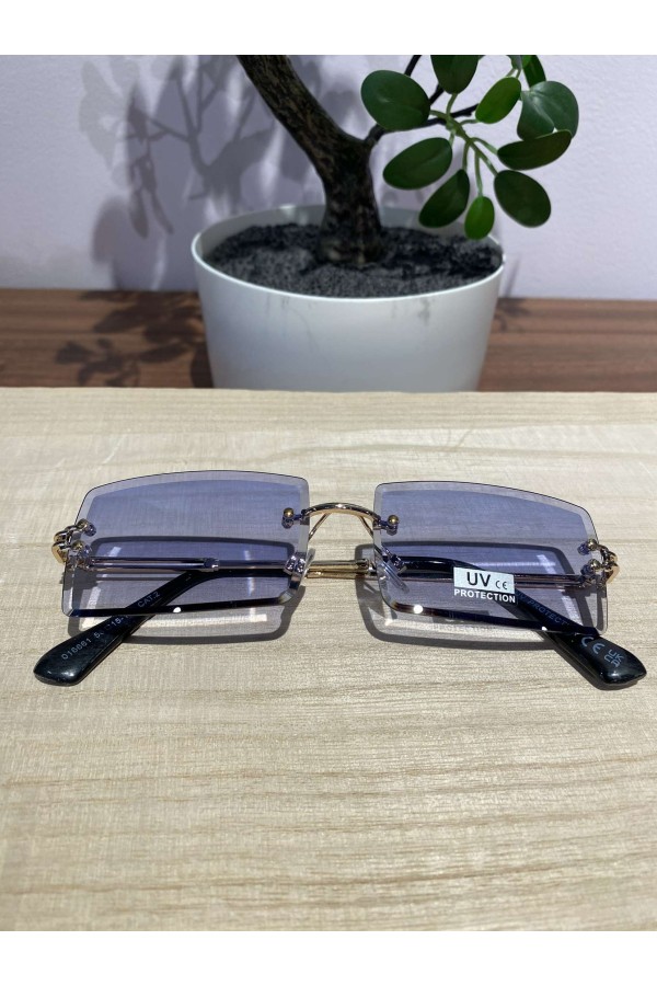 Lunettes carrées bleue