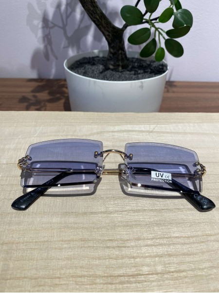 Lunettes carrées bleue