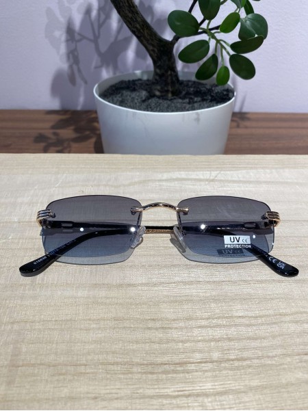 Lunettes bleues bordure arrondi