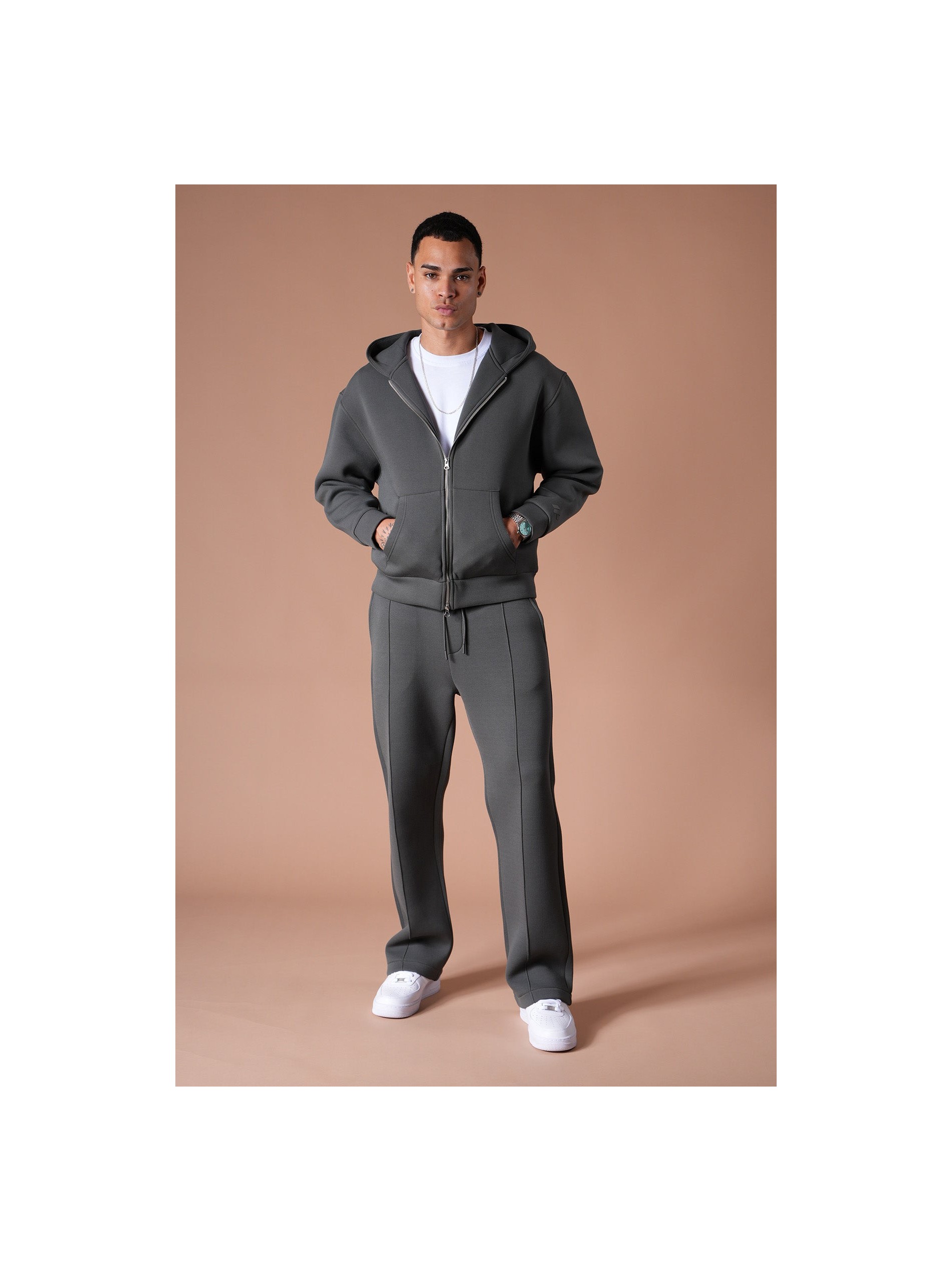 Ensemble IKAO Paris Néoprène Anthracite LP2613 – Survêtement Homme Tendance au Meilleur Prix