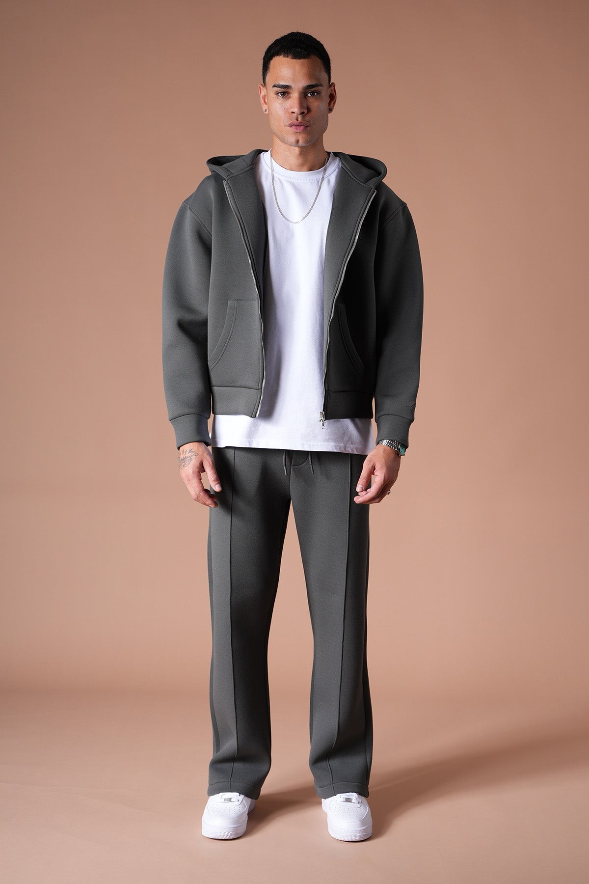 Ensemble IKAO Paris Néoprène Anthracite LP2613 – Survêtement Homme Tendance au Meilleur Prix