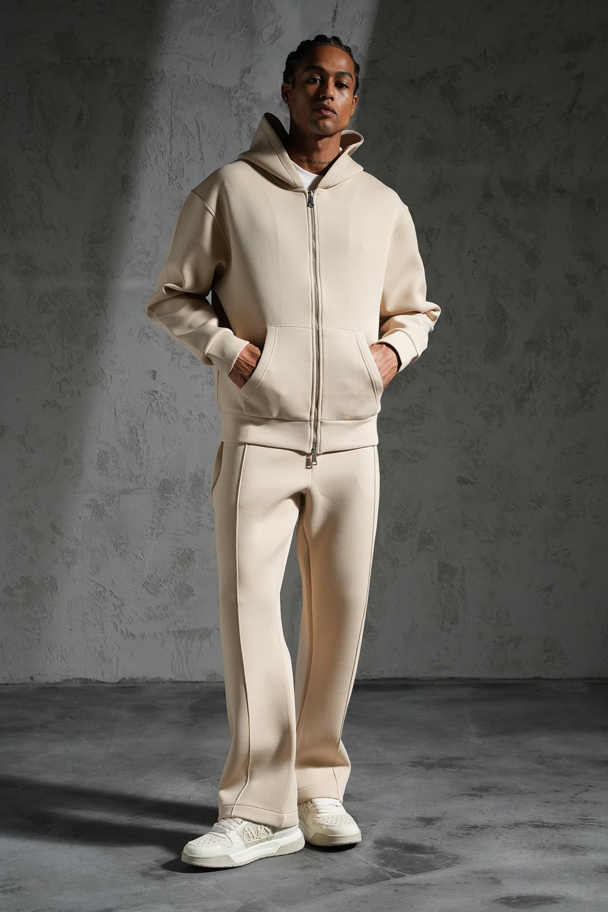 Ensemble IKAO Paris Néoprène Beige LP2613 – Survêtement Homme Confort et Style au Meilleur Prix