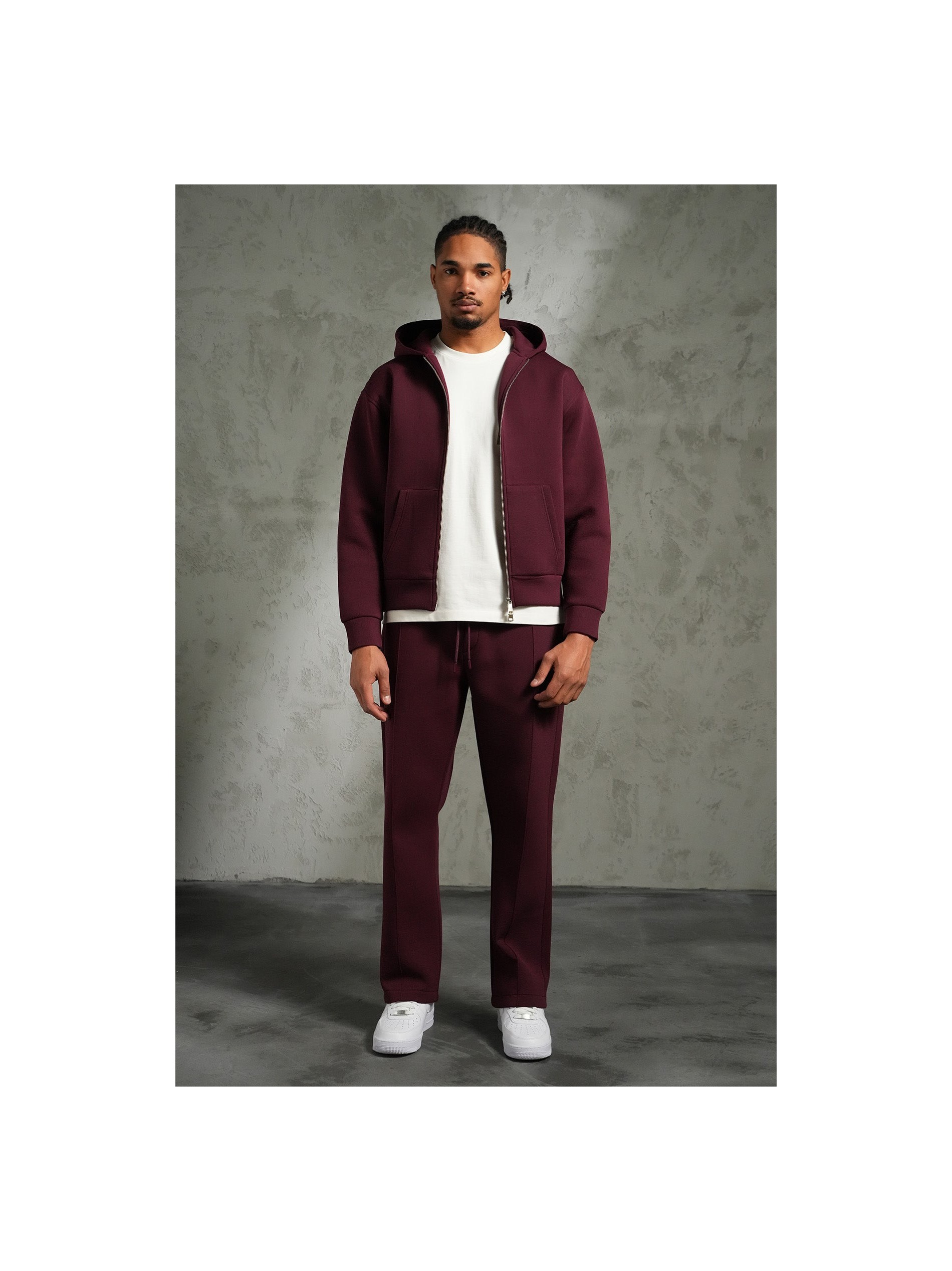Ensemble IKAO Paris Néoprène Bordeaux LP2613 – Survêtement Homme Tendance au Meilleur Prix