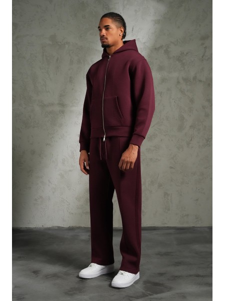 Ensemble IKAO Paris Néoprène Bordeaux LP2613 – Survêtement Homme Tendance au Meilleur Prix