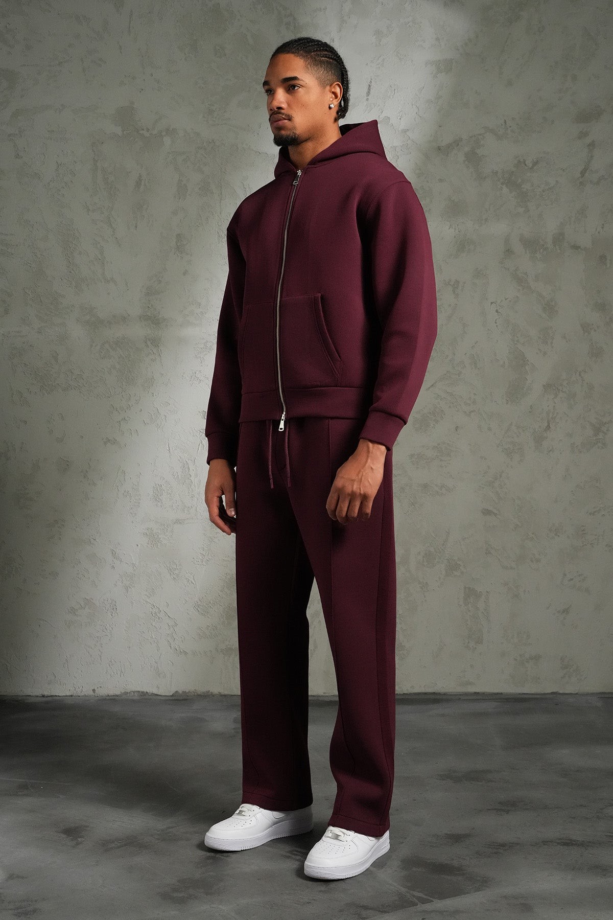 Ensemble IKAO Paris Néoprène Bordeaux LP2613 – Survêtement Homme Tendance au Meilleur Prix
