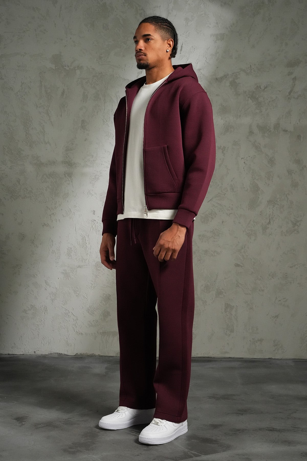 Ensemble IKAO Paris Néoprène Bordeaux LP2613 – Survêtement Homme Tendance au Meilleur Prix