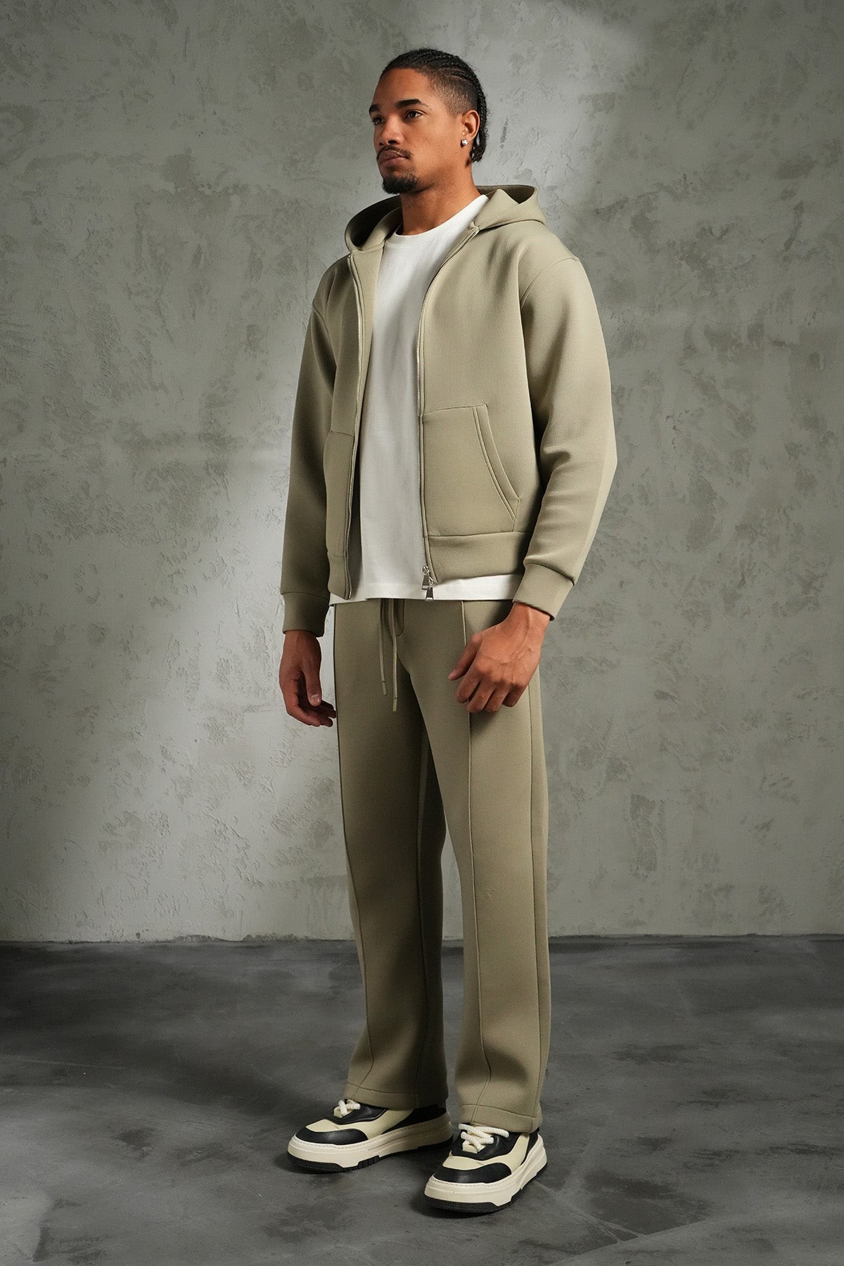 Ensemble IKAO Paris Néoprène Kaki Clair LP2613 – Survêtement Homme Tendance au Meilleur Prix