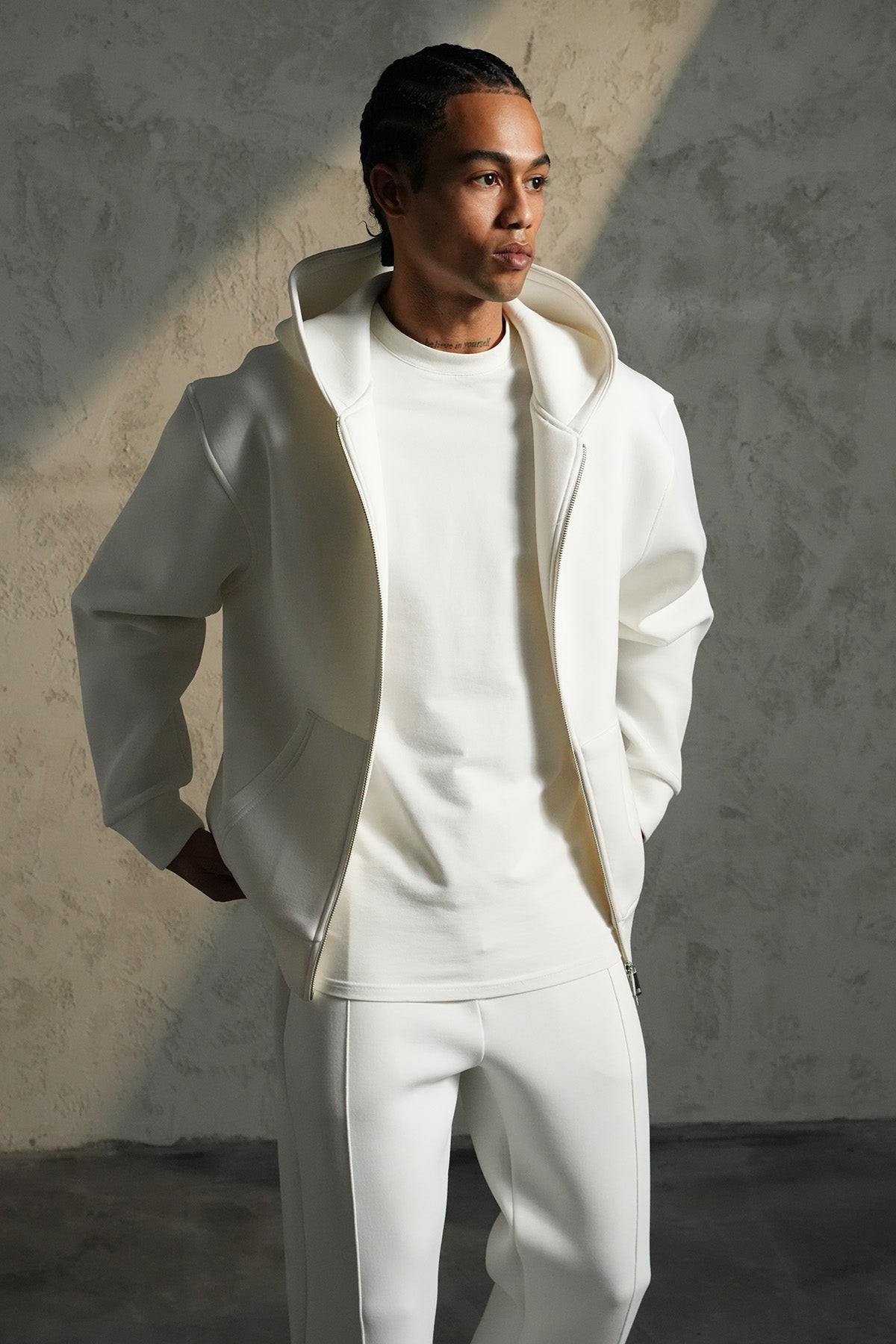 Ensemble IKAO Paris Néoprène Blanc LP2613 – Survêtement Homme Tendance au Meilleur Prix